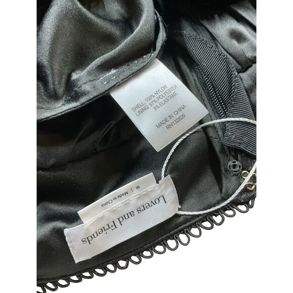 Lovers And Friends 'Chiara' Black Nylon Mini Dress Size M - Picture 4 of 4